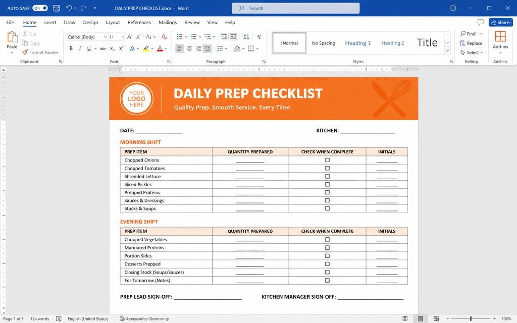 🔪 Kitchen Operations & SOPs tool preview