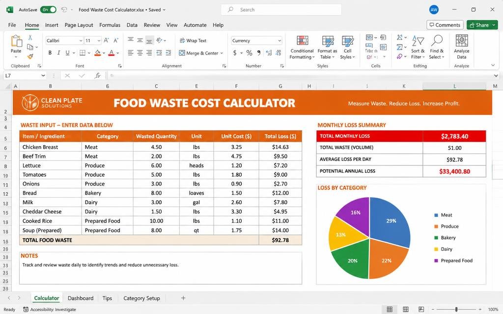 🌱 Waste & Sustainability tool preview