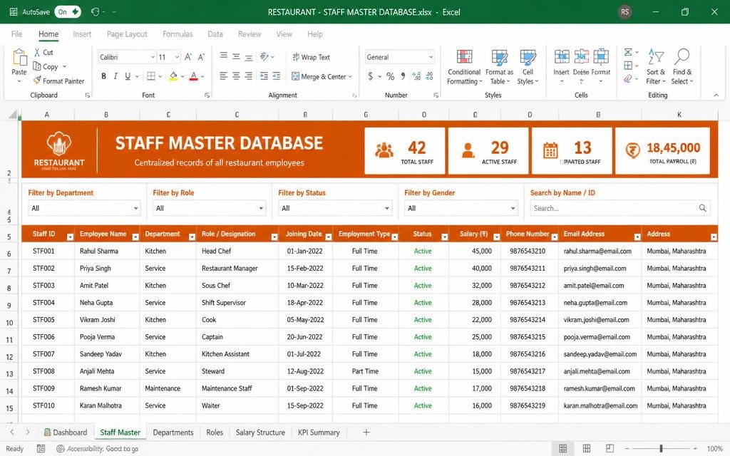 👥 Staff & HR Management tool preview